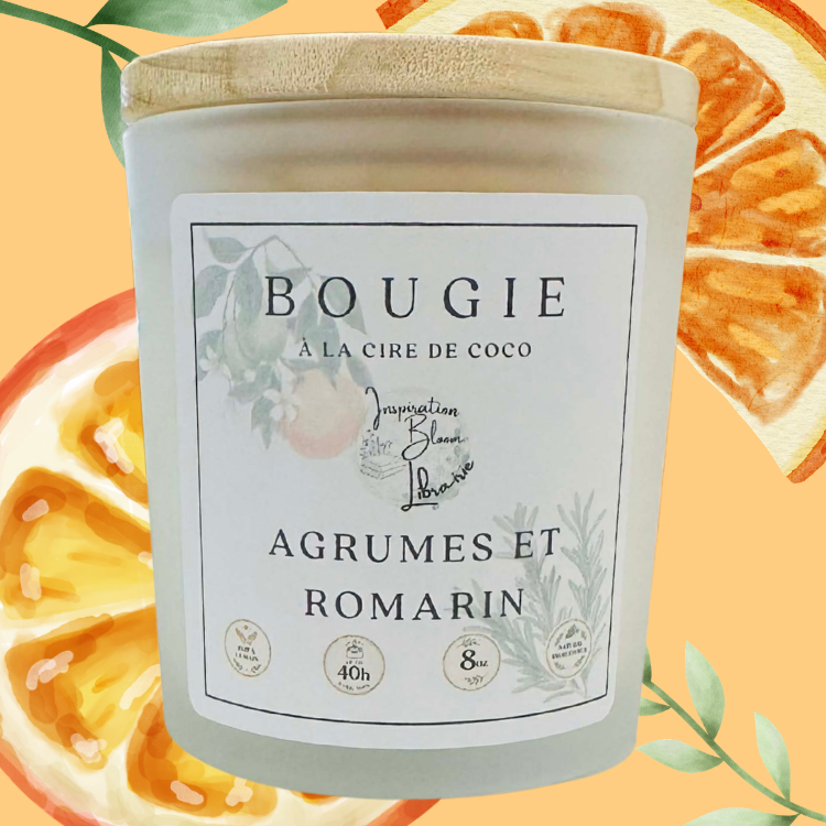 Bougie Agrume Romarin 8 Oz