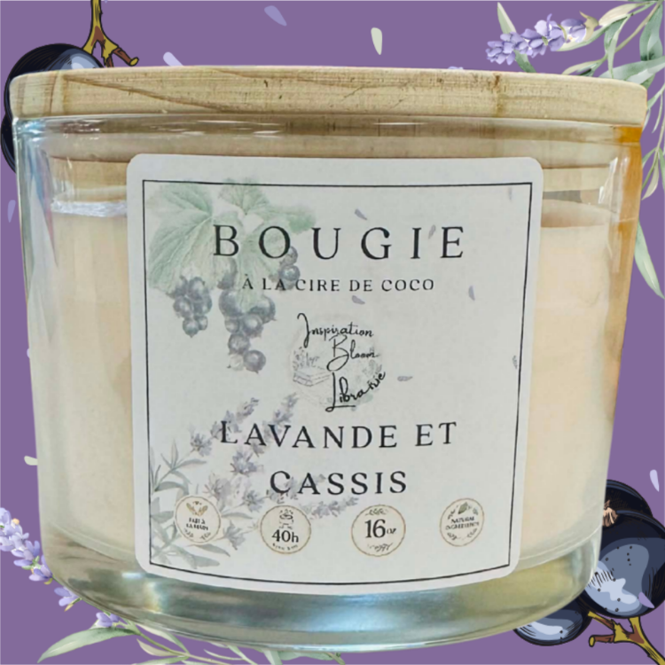 Bougie Lavande & Cassis 16 Oz