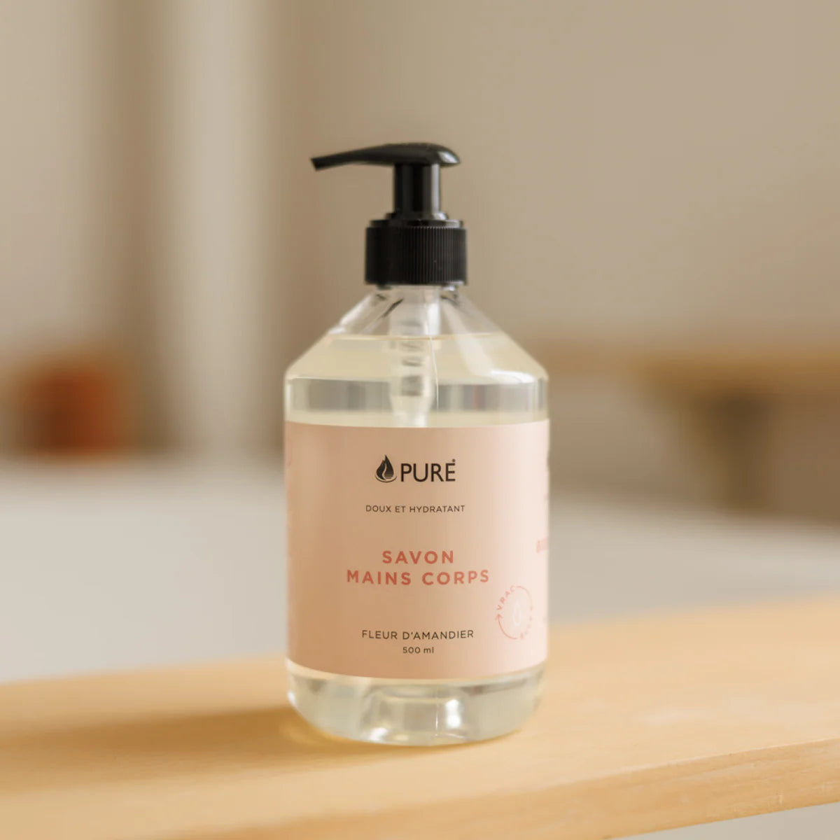 Savon mains-corps fleur d'amandier 500 ml