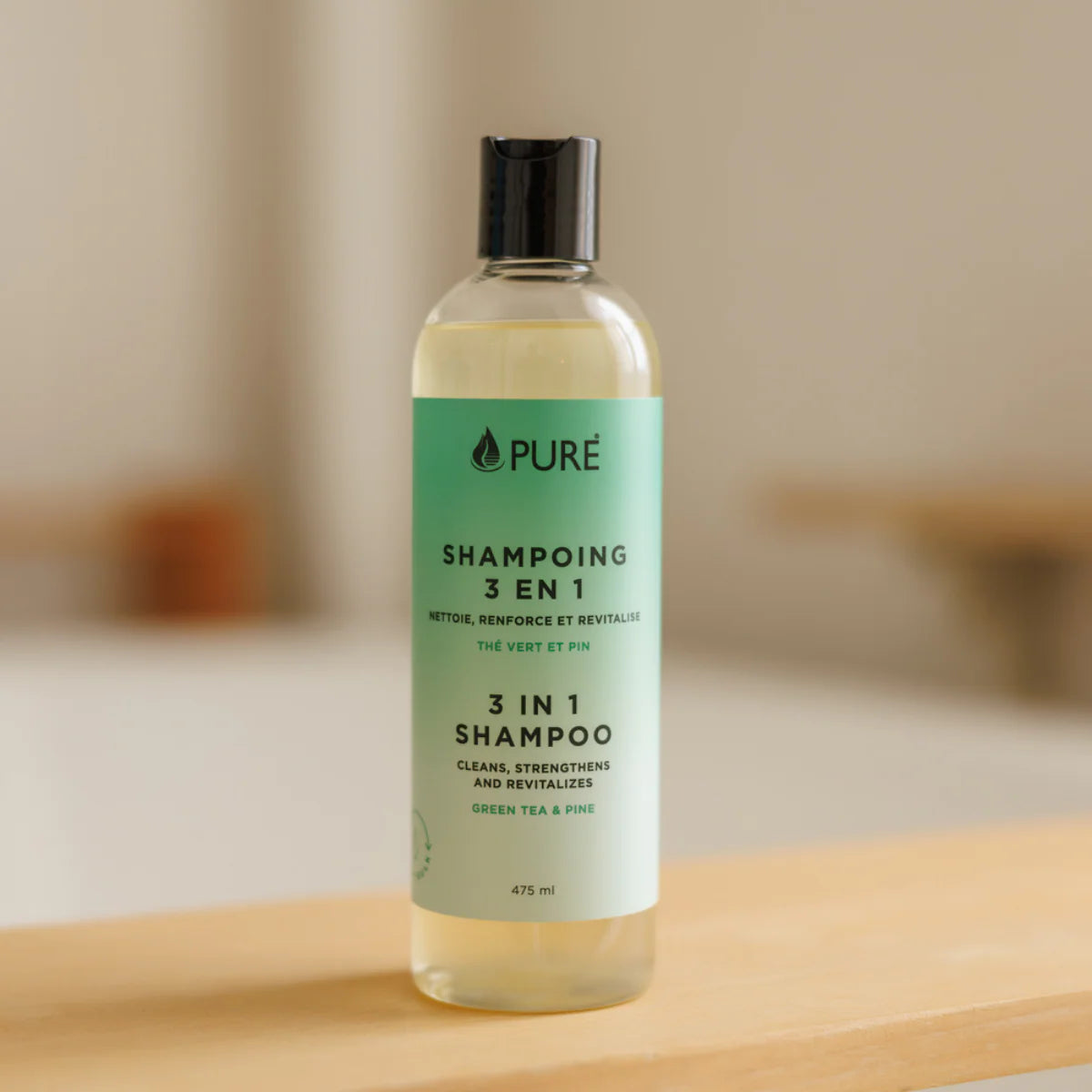Shampoing 3 en 1 Thé vert PURE