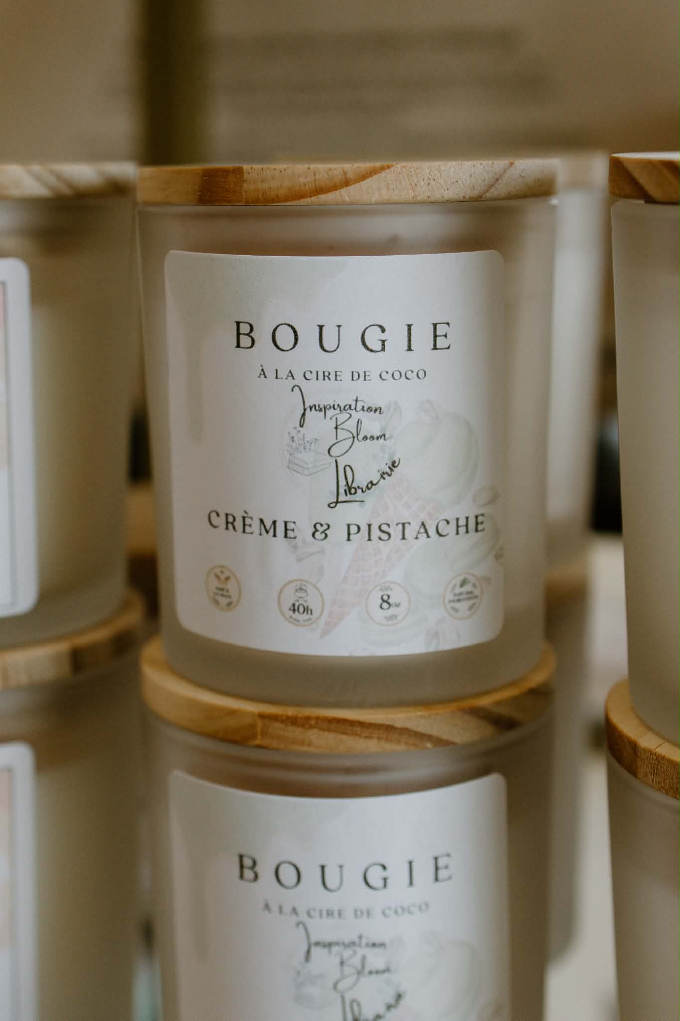 Bougie Crème & Pistache 8 Oz